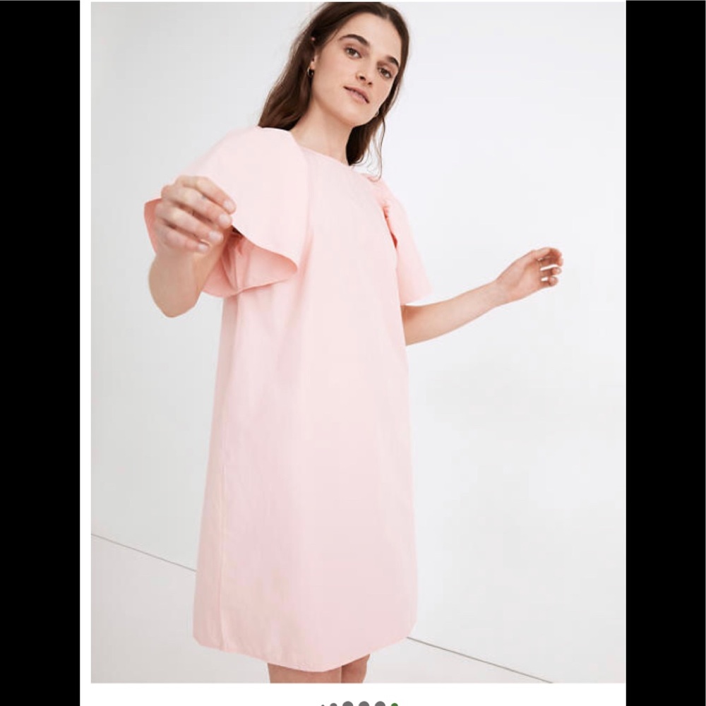 Madewell Fan Sleeve Poplin Mini Dress